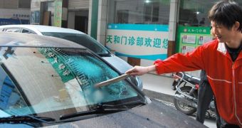 Condom Dropped from High-Rise in China Breaks Windshield