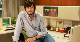Ashton Kutcher as young Steve Jobs