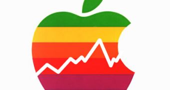 Apple logo stock chart