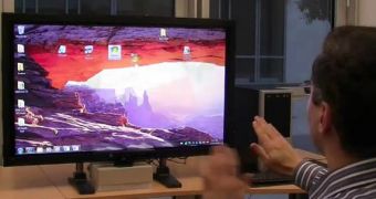 The Hacked Kinect used for multi-touch control of Windows 7