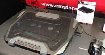 Cooler Master's notebook stand at CeBIT 2010