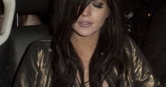Lindsay Lohan, seen here after the fall she took as she was leaving a nightclub