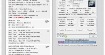 Intel Core i7 overclocked to 5510.09 MHz