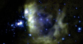 Mid-infrared image of BYF 73 from NASA's Spitzer Space Telescope
