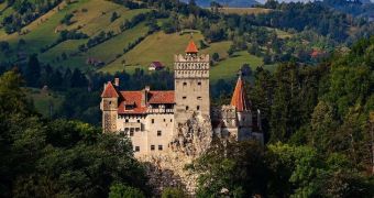 The fortress is located in a mountainous area in central Romania