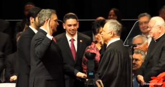 Nassau County Executive Edward Mangano is sworn in for a second term