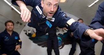 Richard Garriott at zero gravity