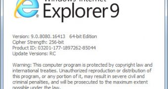 Internet Explorer 9 is the last one affected by the bug