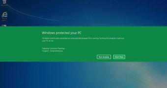 Windows SmartScreen warns of potentially malicious app