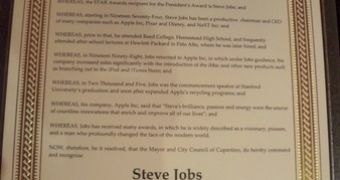 Proclamation for Steve Jobs