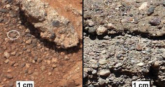 Very similar rock outcrops on Mars and Earth