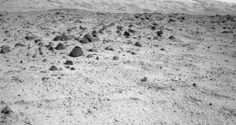 The lower slopes of Mount Sharp are visible in this image from July 9