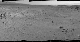 The view at the end of Curiosity's autonomous drive