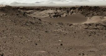 The terrain at Curiosity's current location