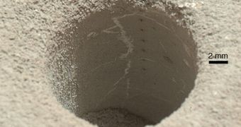 The hole that Curiosity drilled into John Klein provided evidences that Mars was once able to support microbial life