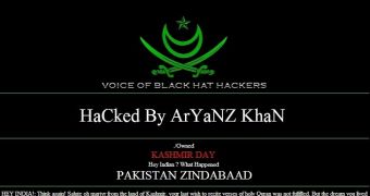 Indian website defaced by Pakistani hacktivists