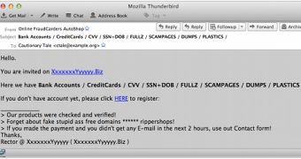 Cybercriminals Advertise Stolen Information via Spam Emails
