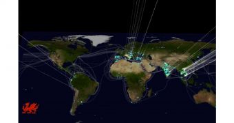 Geographical distribution of impacted routers