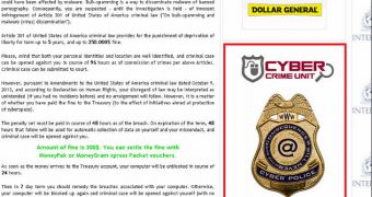 Ransomware uses Cyber Police badge