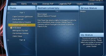The new On Duty UI in DC Universe Online's Game Update 10