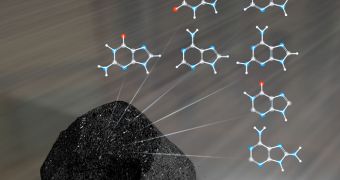 Meteorites contain a large variety of nucleobases, an essential building block of DNA