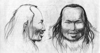 A reconstruction of what Inuk, a member of the ancient, extinct Saqqaq culture of Greenland, might have looked like