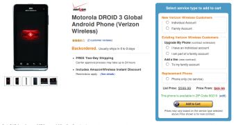 Motorola DROID 3 at Amazon