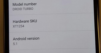 DROID Turbo running Android 5.1 Lollipop