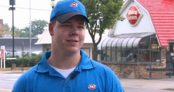 Joey Prusak helped a visually impaired man as he was getting robbed