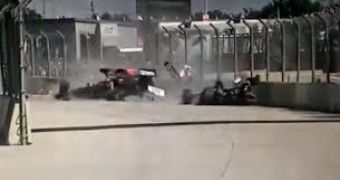 Dario Franchitti crashed in Houston