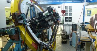 This is the completed DMCam, the backbone of the Dark Energy Survey