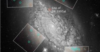 This is a Hubble Space Telescope photo of the spiral galaxy NGC 3021. This was one of several hosts of recent Type Ia supernovae observed by astronomers to refine the measure of the universe's expansion rate