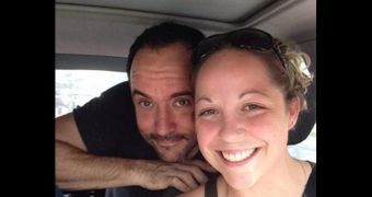 Emily Kraus is pictured with Dave Matthews