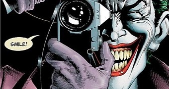 The Joker on the cover of the graphic novel “Batman: The Killing Joke”