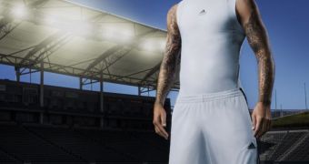 David Beckham in a heroic pose