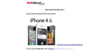 DealsDirect phishing email