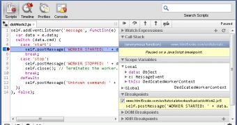 Web Workers in Chrome dev tools
