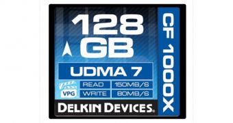 Delkin's 128GB CF 1000X UDMA 7 Memory Card