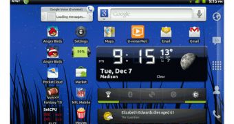 Dell Streak 5 with Gingerbread (screenshot)