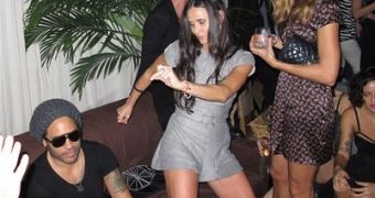 Demi Moore parties with Lenny Kravitz and Stacy Keibler
