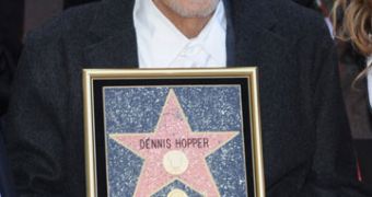 Dennis Hopper gets his star on the Hollywood Walk of Fame
