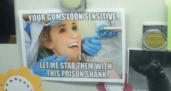 Dentist photo reeks panic