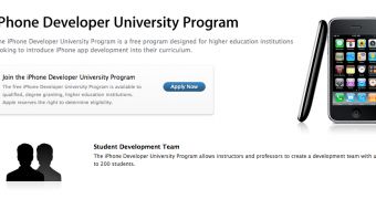Apple iPhone Developer University Program banner (screenshot)