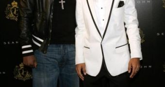 Diddy and son Justin Dior on the red carpet at the latter’s birthday party