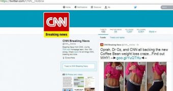Diet Spammers Turn Compromised Twitter Account into “CNN Hotline”
