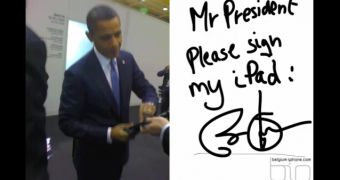 Obama signs his second iPad