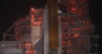 Discovery is seen here undergoing the final preparations for its roll off to the VAB