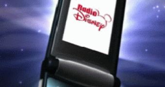 Disney Radio on a mobile phone