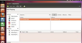 Rhythmbox music player in Ubuntu 12.04 LTS