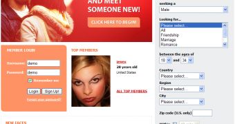 Example of a Dating Site Frontend